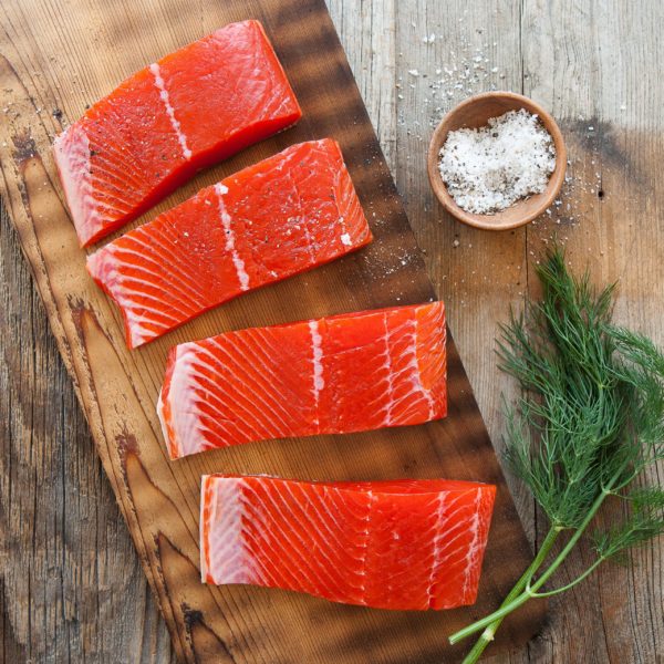 Wild Alaskan Sockeye Salmon Fillet (Frozen 1.7-1.8)